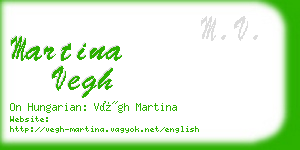 martina vegh business card
